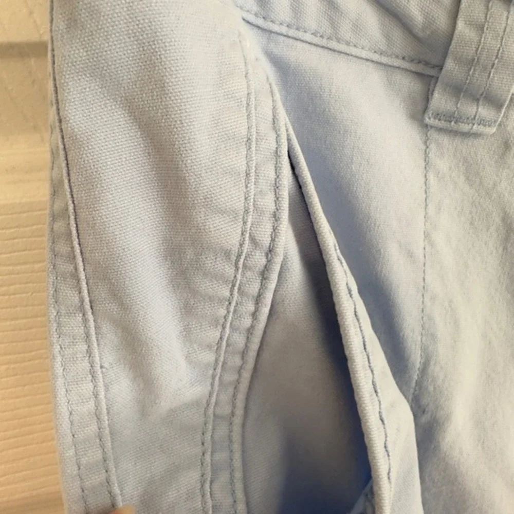 Woolrich Womens Chambray Utility Shorts Light Blue Size‎ 10 Cotton Stretch 3509